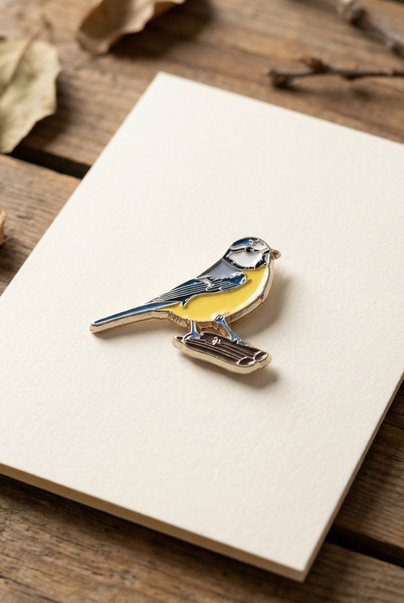 Erster Vogel-Pin einer zusammengehörigen Serie