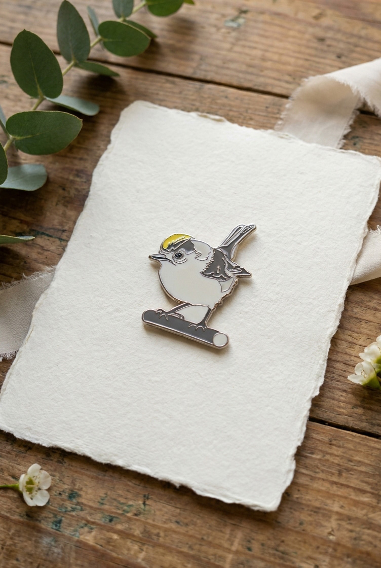 Dritter Vogel-Pin einer zusammengehörigen Serie